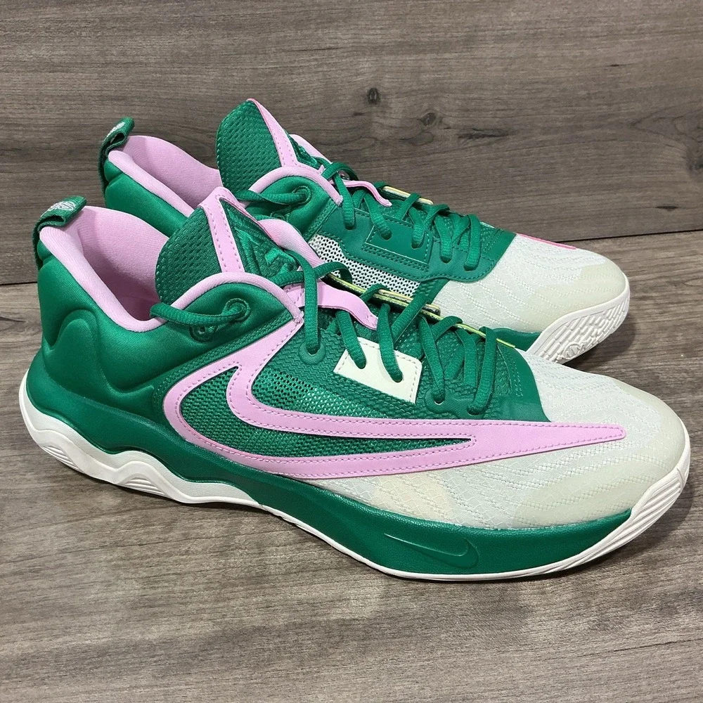 Nike Giannis Immortality 3 Green Pink Basketball Sneaker DZ7533-300 Mens 12 NEW